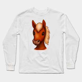 Cute Horse Drawing Long Sleeve T-Shirt